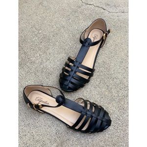 Paprika Black Gladiator Strap Ankle Sandals